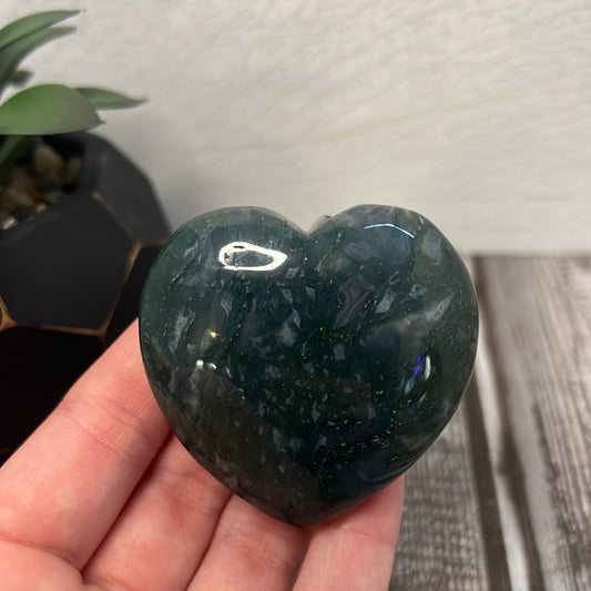 Moss Agate Heart