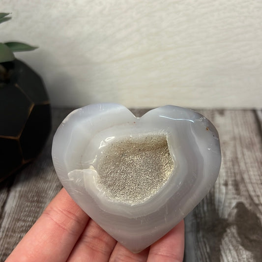 Druzy Agate Heart