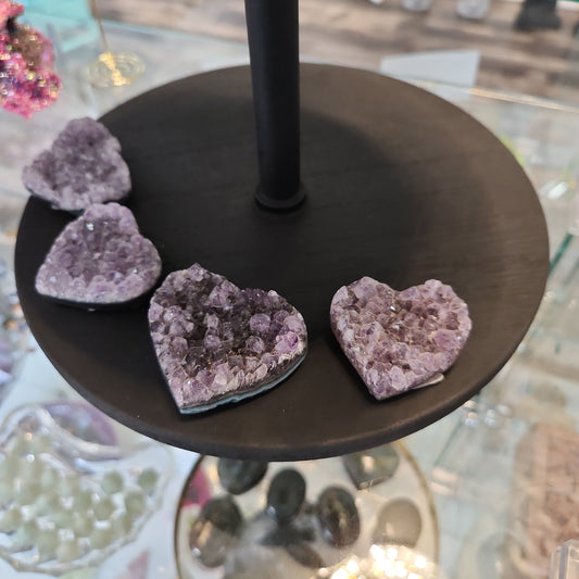 Amethyst Druzy Heart Polished