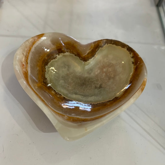 Banded Onyx Heart Bowl