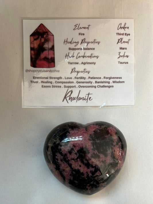 Rhodonite Heart