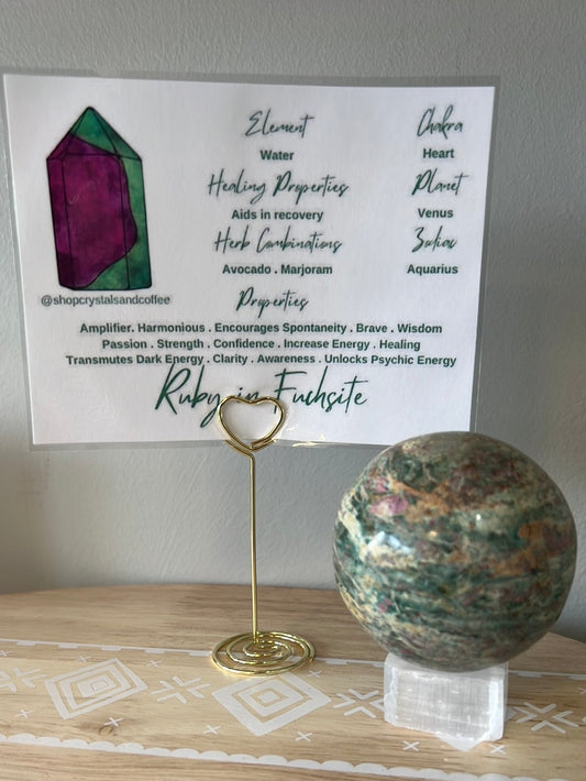 Ruby Fuchsite Sphere