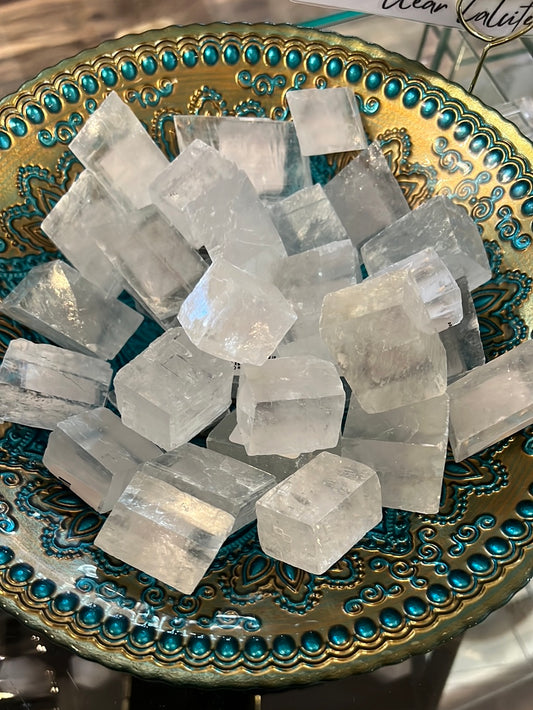 Clear Calcite Cubes