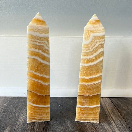 Banded Yellow Calcite Tower