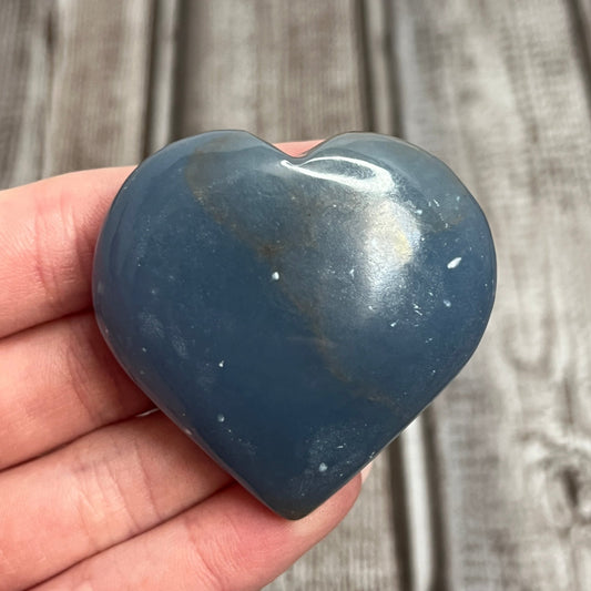 Angelite Puffed Heart