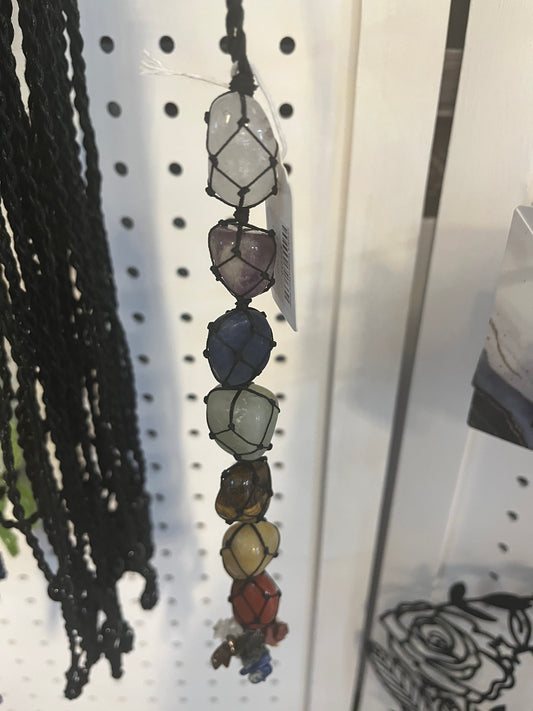 7 Chakra Tumbled Stone Hanger