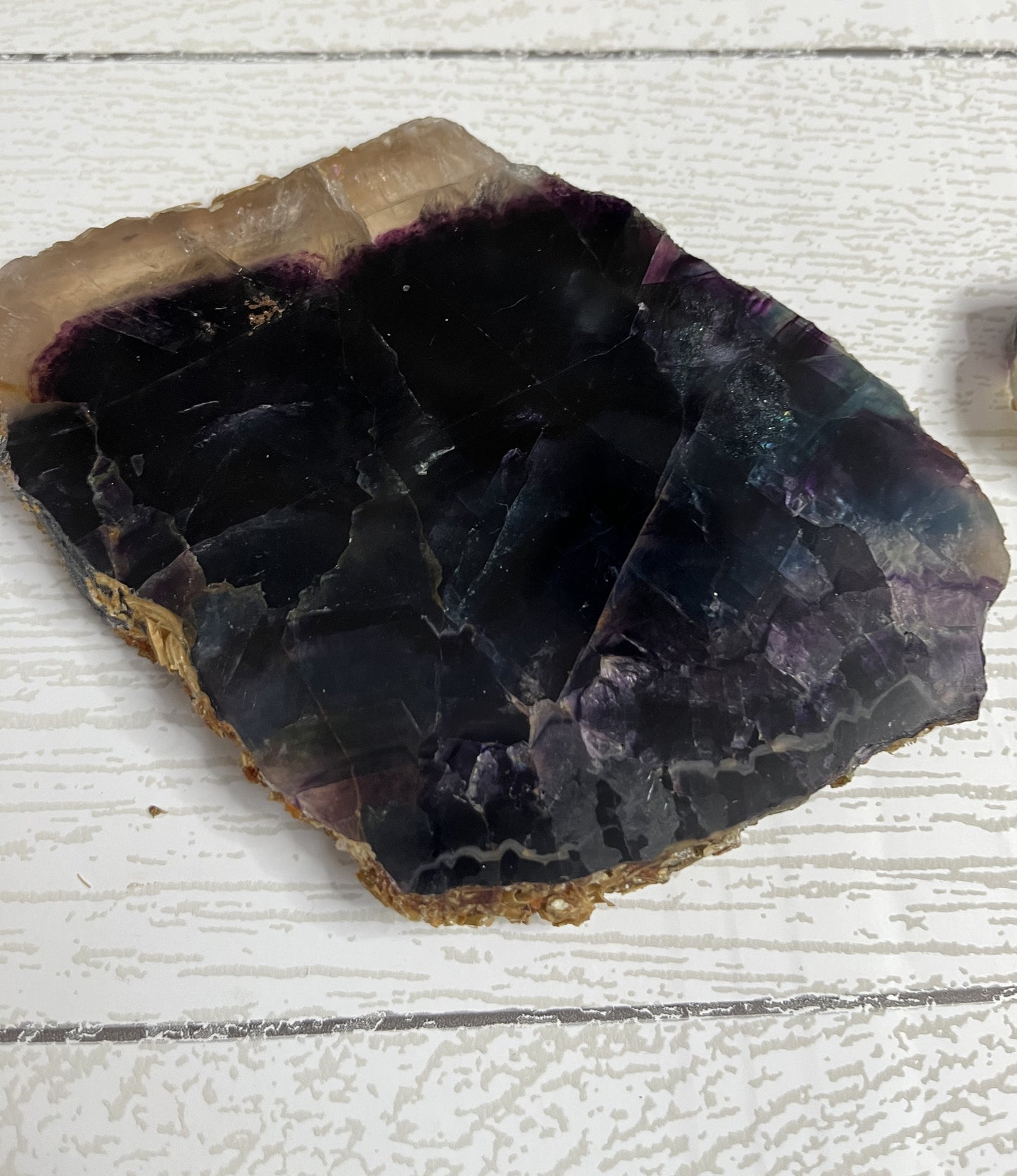 Fluorite Slab Raw Edge