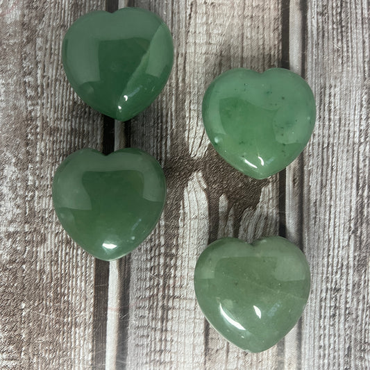 Green Aventurine Puffy Heart