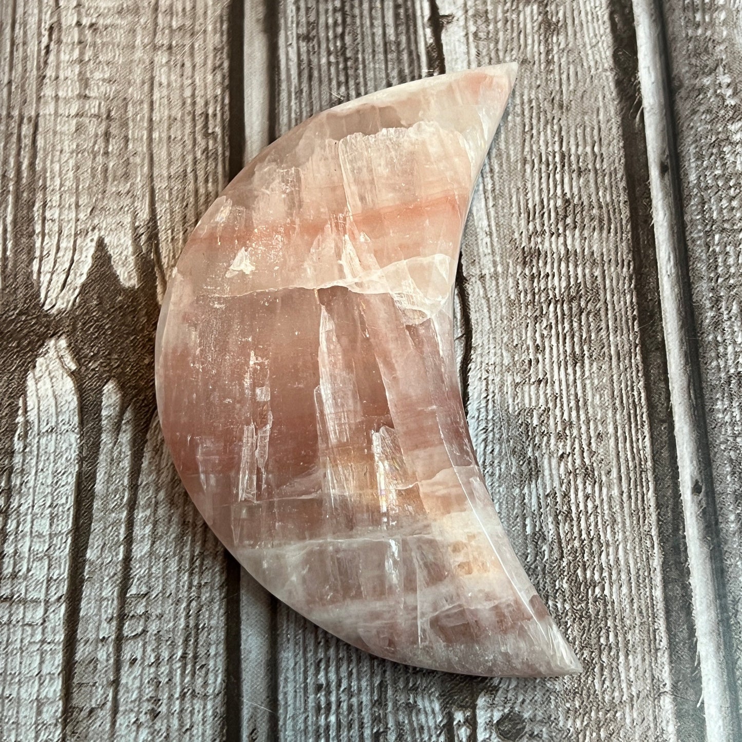 Rose Calcite Star or Moon